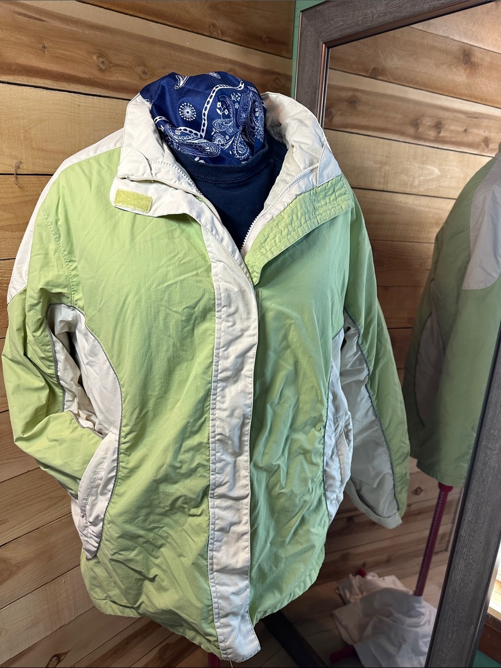 Athletech Light Green and White Ski Jacket